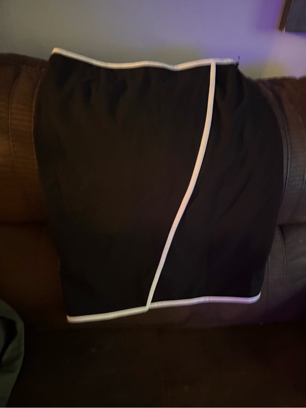 Calvin Klein Size 10 Black Skirt with White Piping